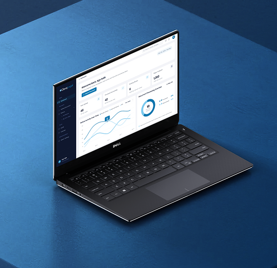 ClerqLegal immigration law firm software running on laptop