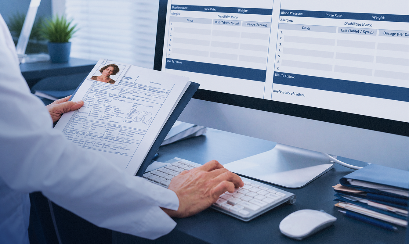 Online weight loss clinic admin manually processing patient consultations across multiple platforms